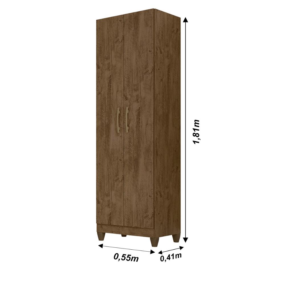 Multiuso 2 portas New Iris - Castanho Wood