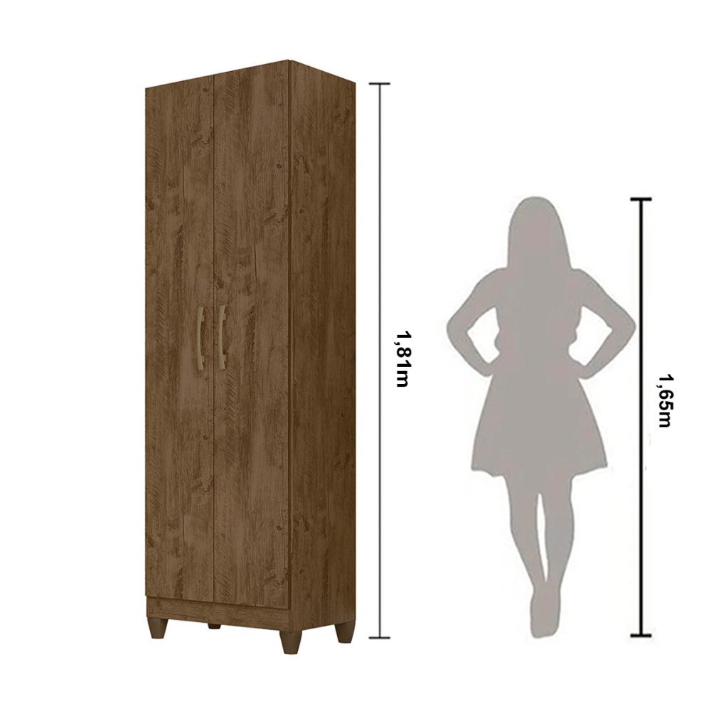 Multiuso 2 portas New Iris - Castanho Wood