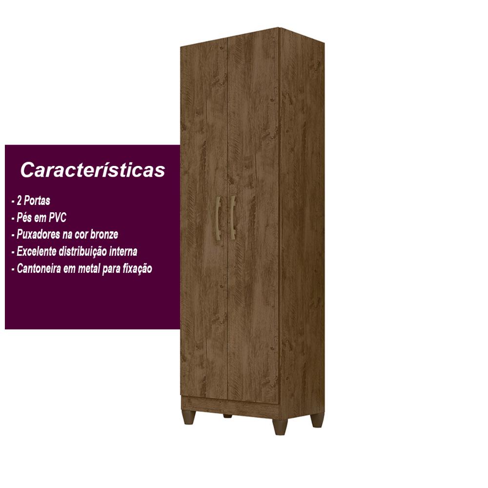 Multiuso 2 portas New Iris - Castanho Wood