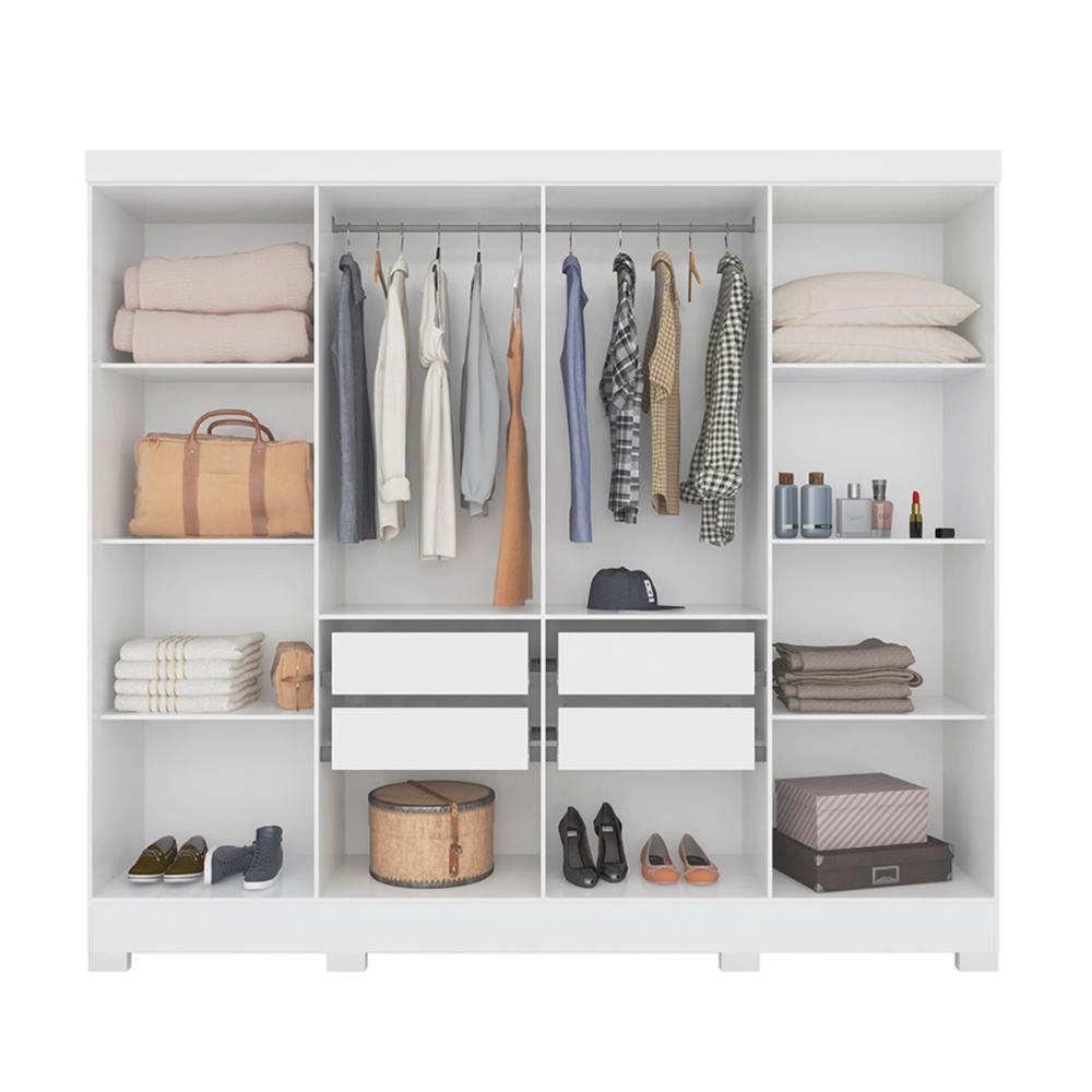 Roupeiro 4 Gavetas de Casal Doha Branco