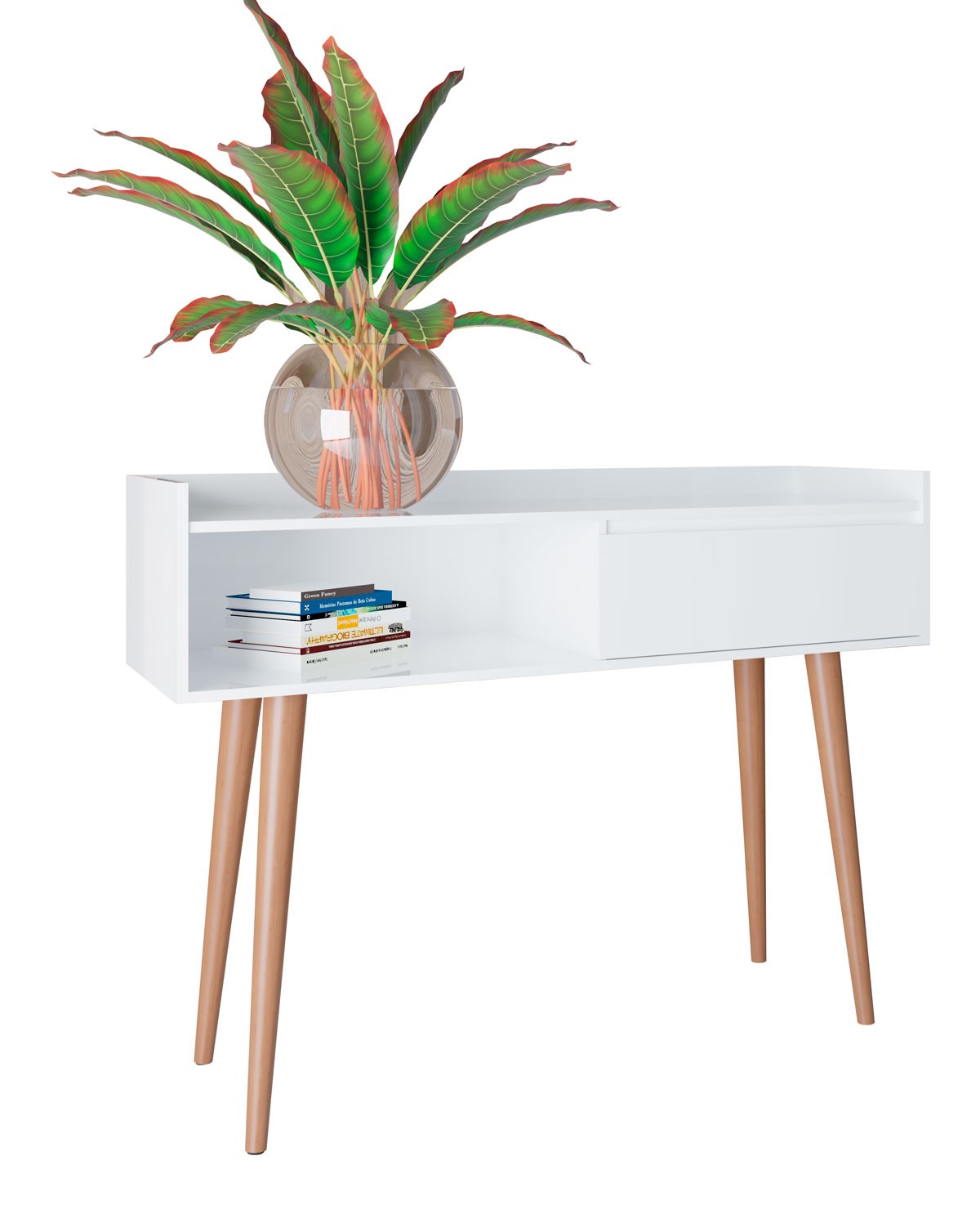 Aparador Retrô Delta Branco Gloss - MoveisAqui