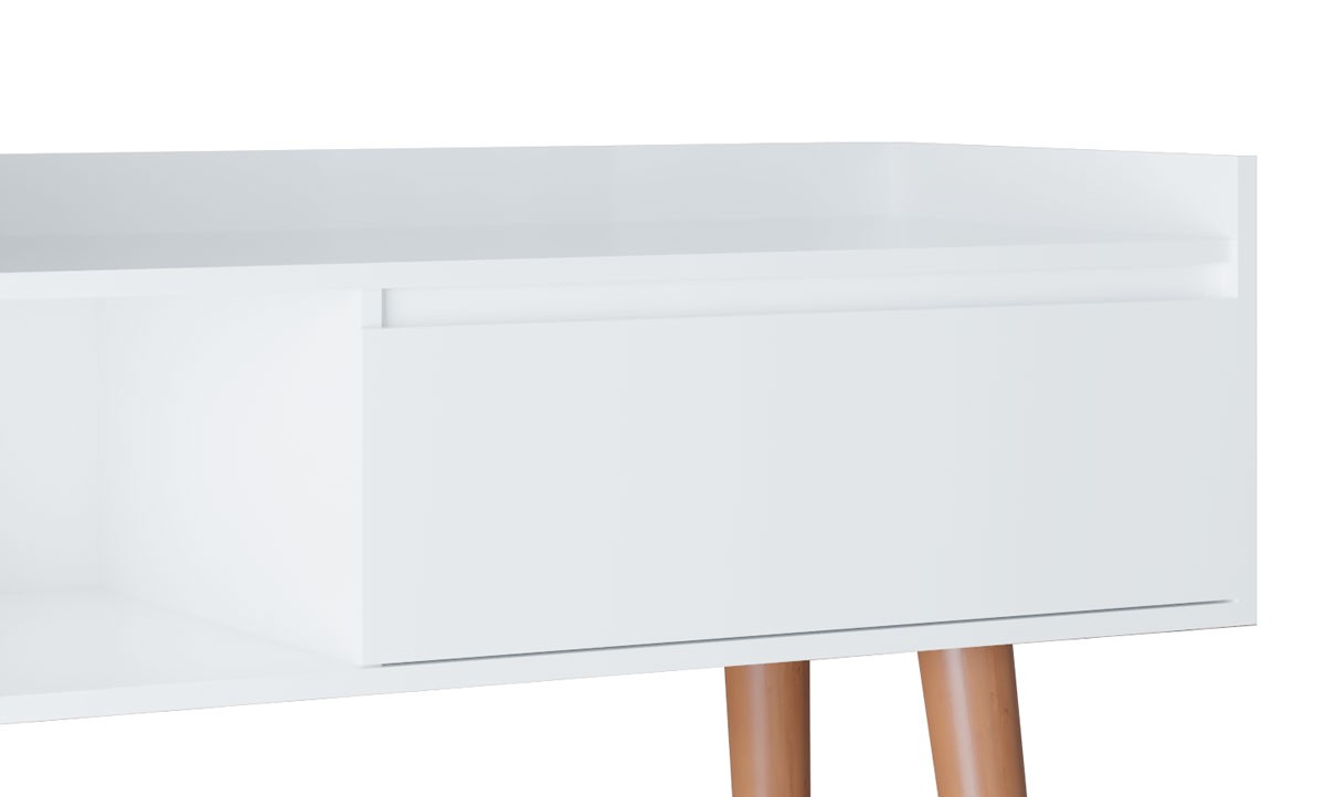 Aparador Retrô Delta Branco Gloss - MoveisAqui