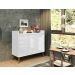 Balcão Buffet Retrô Delta 2 Portas Branco Gloss - MoveisAqui
