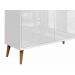 Balcão Buffet Retrô Delta 2 Portas Branco Gloss - MoveisAqui