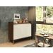 Balcão Buffet Retrô Delta 2 Portas Malbec com Off White - MoveisAqui