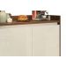 Balcão Buffet Retrô Delta 2 Portas Malbec com Off White - MoveisAqui