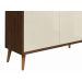 Balcão Buffet Retrô Delta 2 Portas Malbec com Off White - MoveisAqui