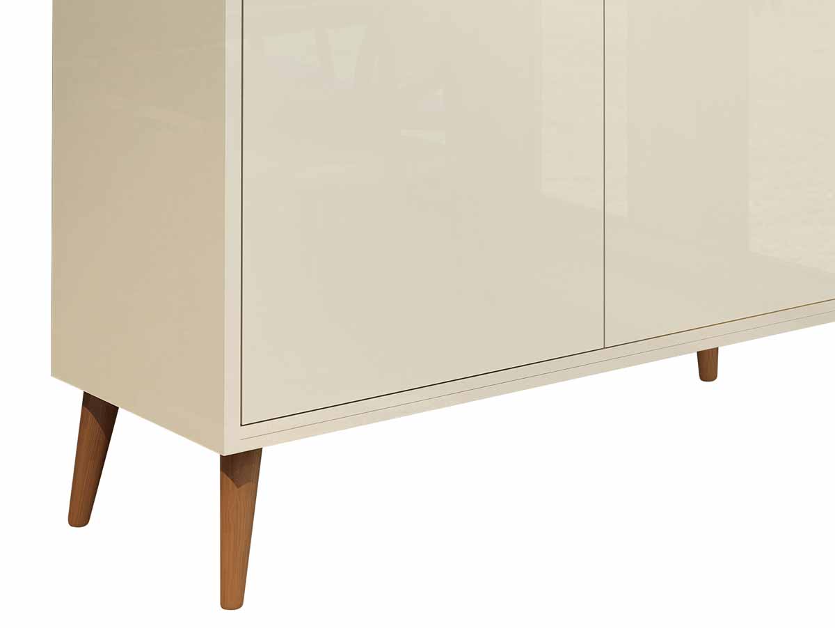 Balcão Buffet Retrô Delta 2 Portas Off White - MoveisAqui