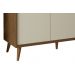 Balcao Buffet Retrô Delta 3 Portas Malbec com Off White - MoveisAqui