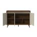 Balcao Buffet Retrô Delta 3 Portas Malbec com Off White - MoveisAqui