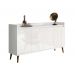Balcao Buffet Retrô Delta 4 Portas Branco Gloss - MoveisAqui