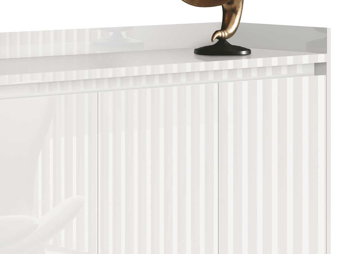 Balcao Buffet Retrô Delta 4 Portas Branco Gloss - MoveisAqui
