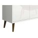 Balcao Buffet Retrô Delta 4 Portas Branco Gloss - MoveisAqui