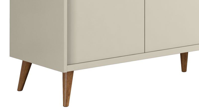 Balcao Buffet Retrô Delta 4 Portas Off White - MoveisAqui