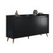 Balcao Buffet Retrô Delta 4 Portas Preto - MoveisAqui