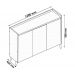 Balcao Buffet Retrô com Espelho Delta 3 Portas Branco Gloss - MoveisAqui