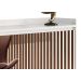 Balcao Buffet Retrô com Espelho Delta 4 Portas Branco Gloss - MoveisAqui