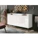 Buffet Aparador Retrô Clássico 4 Portas Branco Gloss - MoveisAqui