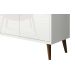 Buffet Aparador Retrô Clássico 4 Portas Branco Gloss - MoveisAqui