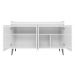 Buffet Aparador Retrô Clássico 4 Portas Branco Gloss - MoveisAqui