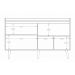 Buffet Aparador Retrô Clássico 4 Portas Branco Gloss - MoveisAqui