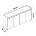 Buffet Aparador Retrô Clássico 4 Portas Branco Gloss - MoveisAqui