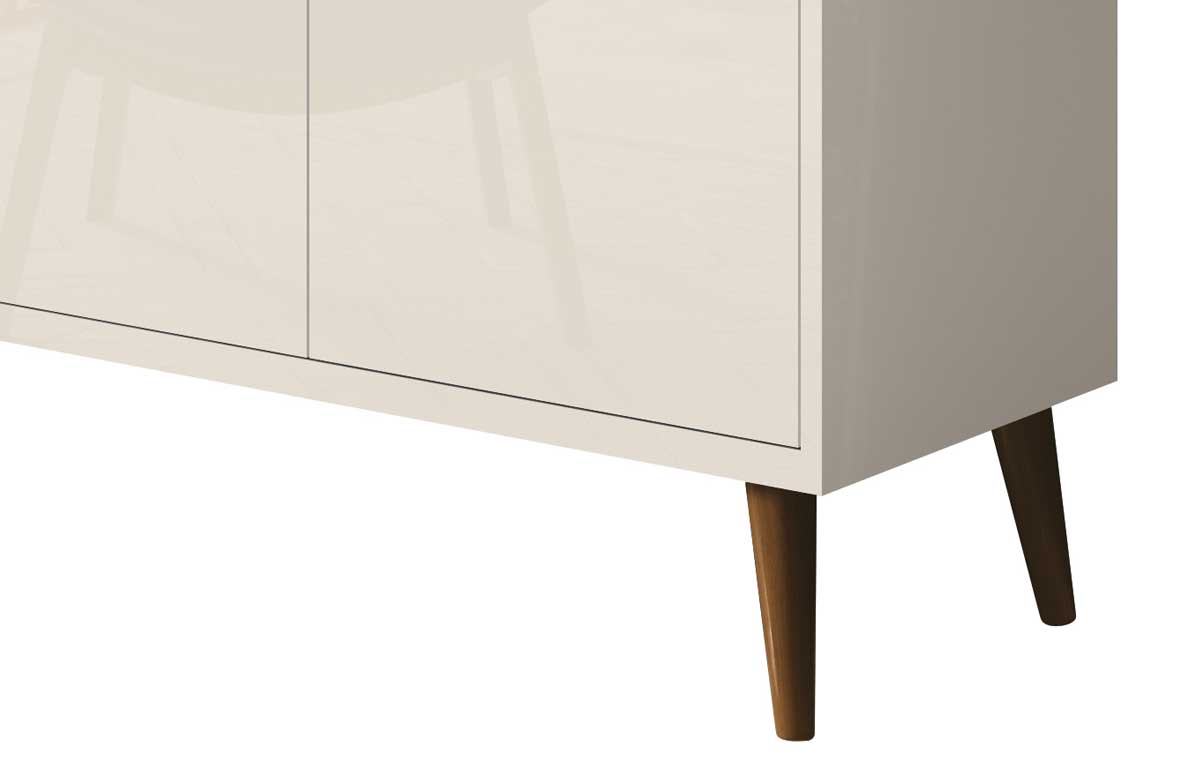 Buffet Aparador Retrô Clássico 4 Portas Off White - MoveisAqui