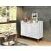 Buffet Aparador Retrô Delux 2 Portas Branco Gloss - MoveisAqui