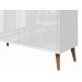 Buffet Aparador Retrô Delux 2 Portas Branco Gloss - MoveisAqui