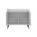 Buffet Aparador Retrô Delux 2 Portas Branco Gloss - MoveisAqui