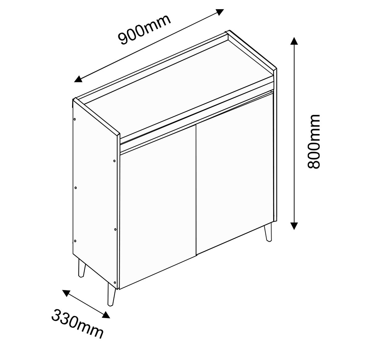 Buffet Aparador Retrô Delux 2 Portas Branco Gloss - MoveisAqui