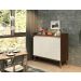 Buffet Aparador Retrô Delux 2 Portas Malbec com Off White - MoveisAqui