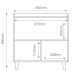Buffet Aparador Retrô Delux 2 Portas Malbec com Off White - MoveisAqui