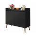 Buffet Aparador Retrô Delux 2 Portas Preto - MoveisAqui