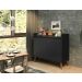 Buffet Aparador Retrô Delux 2 Portas Preto - MoveisAqui