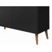 Buffet Aparador Retrô Delux 2 Portas Preto - MoveisAqui