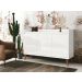 Buffet Aparador Retrô Delux 3 Portas Branco Gloss - MoveisAqui