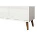 Buffet Aparador Retrô Delux 3 Portas Branco Gloss - MoveisAqui