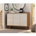 Buffet Aparador Retrô Delux 3 Portas Freijó com Off White - MoveisAqui