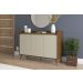 Buffet Aparador Retrô Delux 3 Portas Malbec com Off White - MoveisAqui