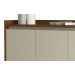 Buffet Aparador Retrô Delux 3 Portas Malbec com Off White - MoveisAqui