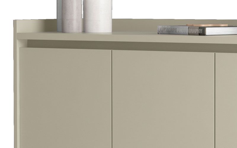 Buffet Aparador Retrô Delux 3 Portas Off White - MoveisAqui