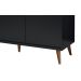 Buffet Aparador Retrô Delux 3 Portas Preto - MoveisAqui