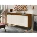 Buffet Aparador Retrô Delux 4 Portas Freijó com Off White - MoveisAqui