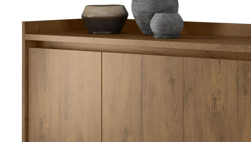 Buffet Aparador Retrô Delux 4 Portas Malbec - MoveisAqui
