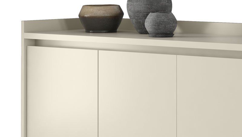 Buffet Aparador Retrô Delux 4 Portas Off White - MoveisAqui