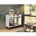 Buffet Aparador Retrô com Espelho Clássico 2 Portas Branco Gloss - MoveisAqui