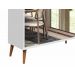 Buffet Aparador Retrô com Espelho Clássico 2 Portas Branco Gloss - MoveisAqui