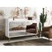 Buffet Aparador Retrô com Espelho Clássico 3 Portas Branco Gloss - MoveisAqui