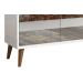 Buffet Aparador Retrô com Espelho Clássico 3 Portas Branco Gloss - MoveisAqui